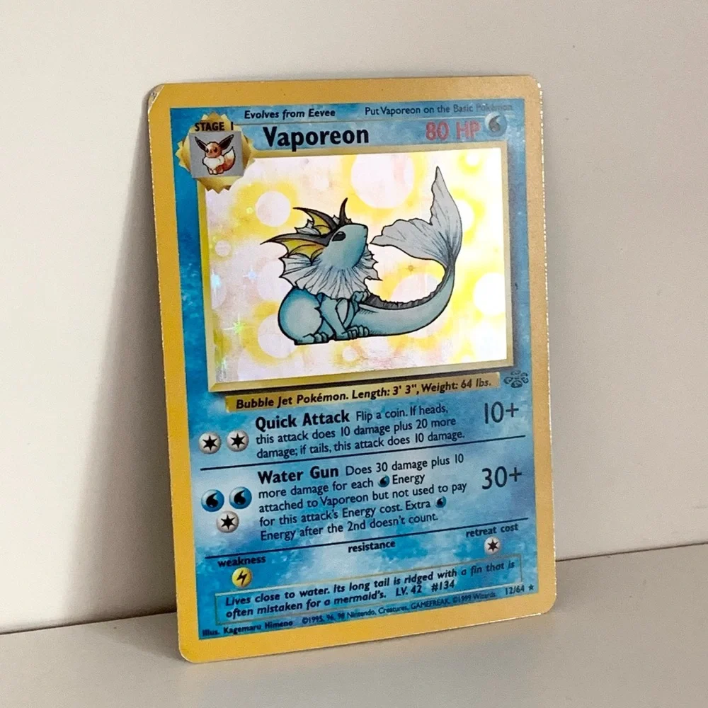 Hold 1999 Vaporeon Jungle Set Unlimited 1/64 Holo
